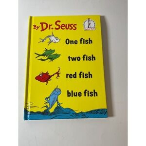 Vintage Dr Seuss One Fish Two Fish Red Fish Blue Fish 1960 First Edition Book
